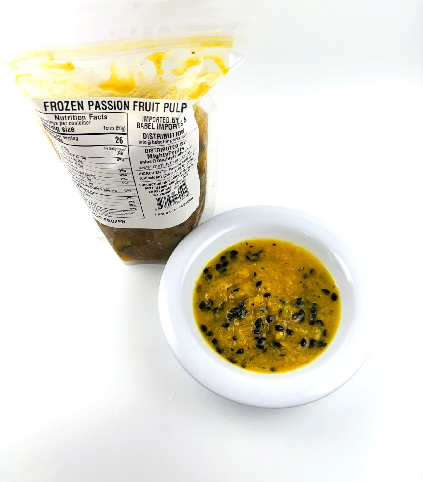 PASSION FRUIT PULP WITH SEEDS (Box of 12 - 1lbs)