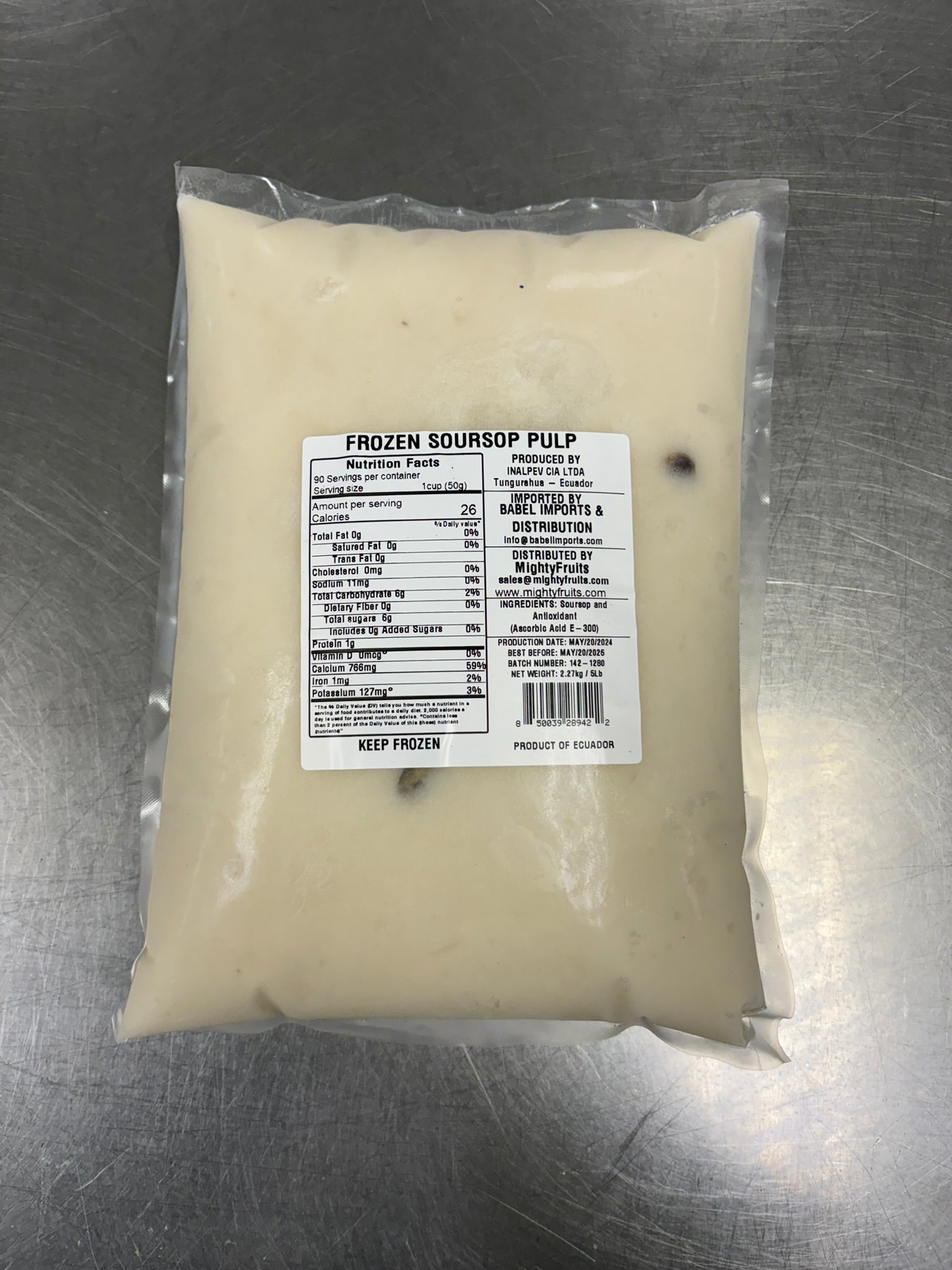 5 lbs - Soursop Pulp - No seeds