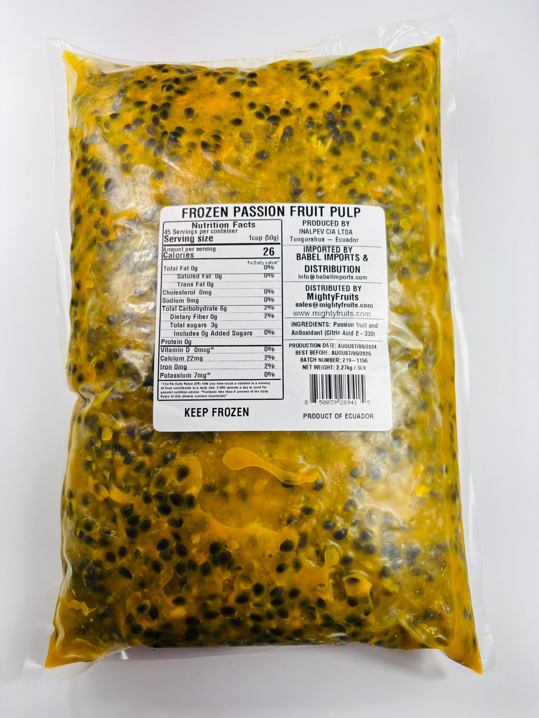 10 lbs - Passion Fruit Pulp - with seeds