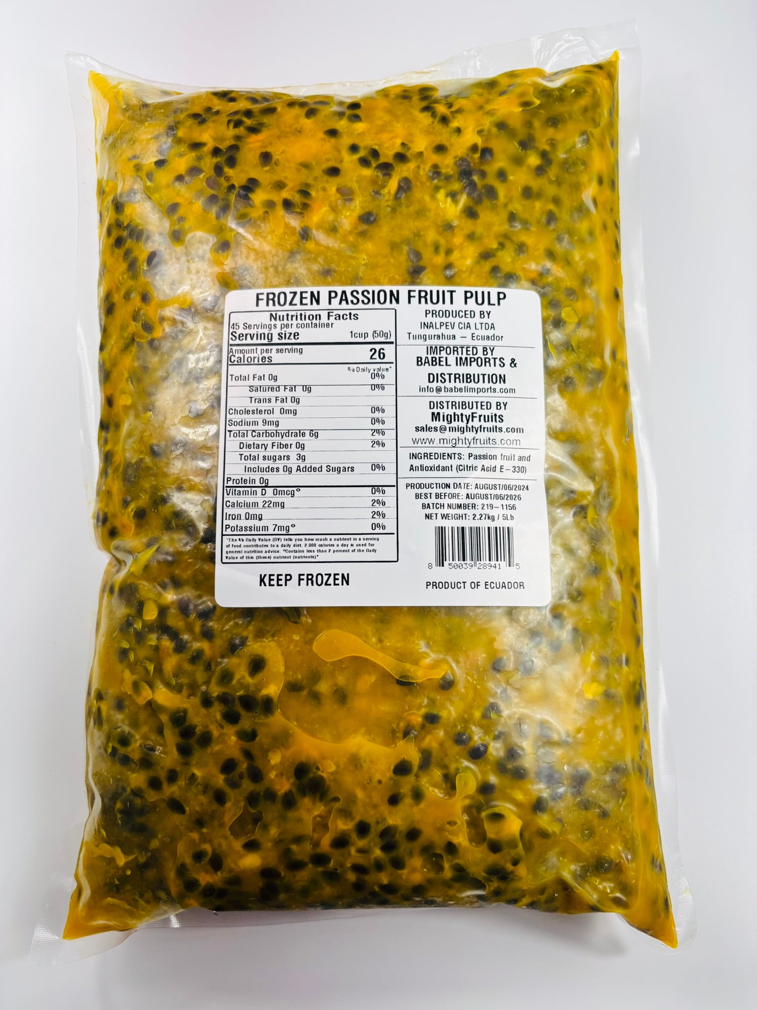 10 lbs - Passion Fruit Pulp - with seeds