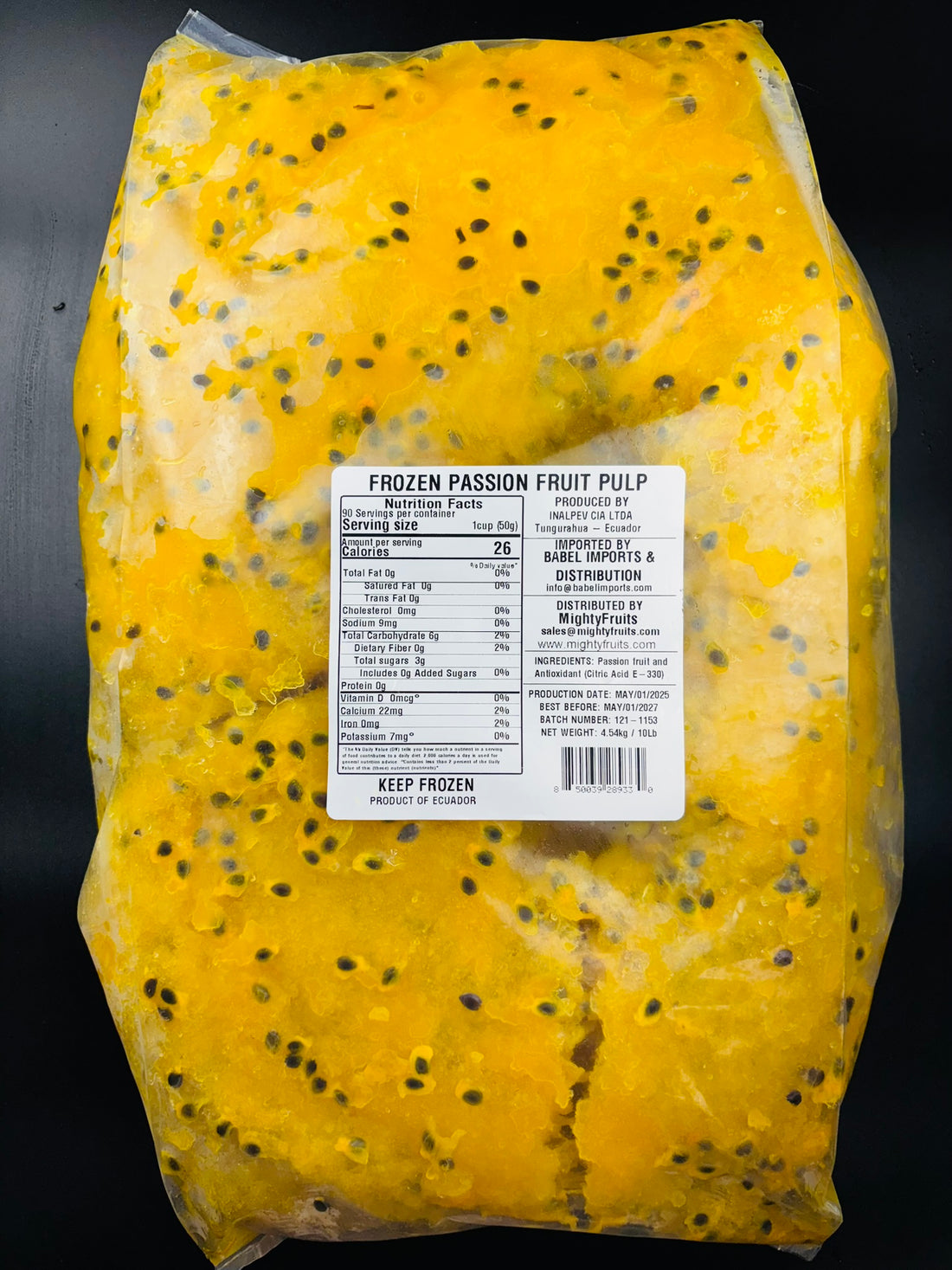 5 lbs - Passion Fruit Pulp - with seeds
