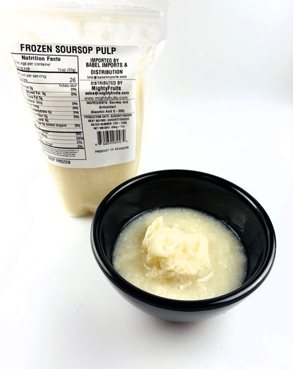 SOURSOP / GUANABANA PULP WITHOUT SEEDS (Box of 12 - 1 lbs bags)